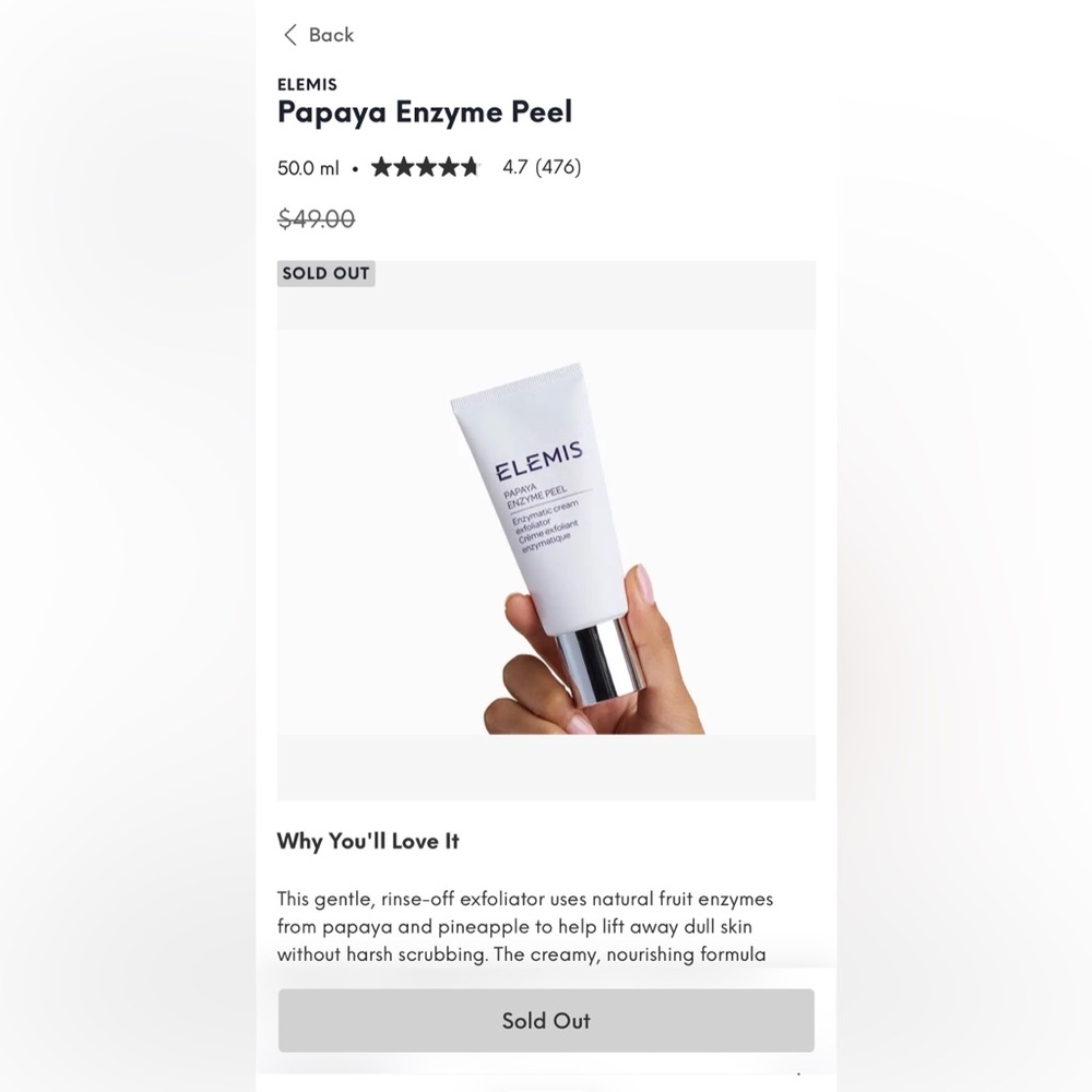 ELEMIS Papaya Enzyme Peel - White and Silver